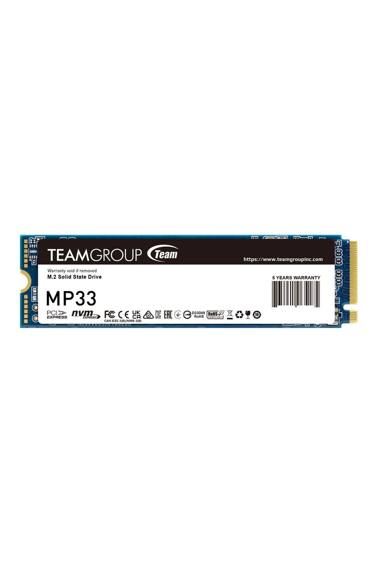 TEAM T-Force MP33 TM8FP6002T0C101 2TB (1800/1500MB/s) M.2 2280 PCIe 3.0 NVMe SSD