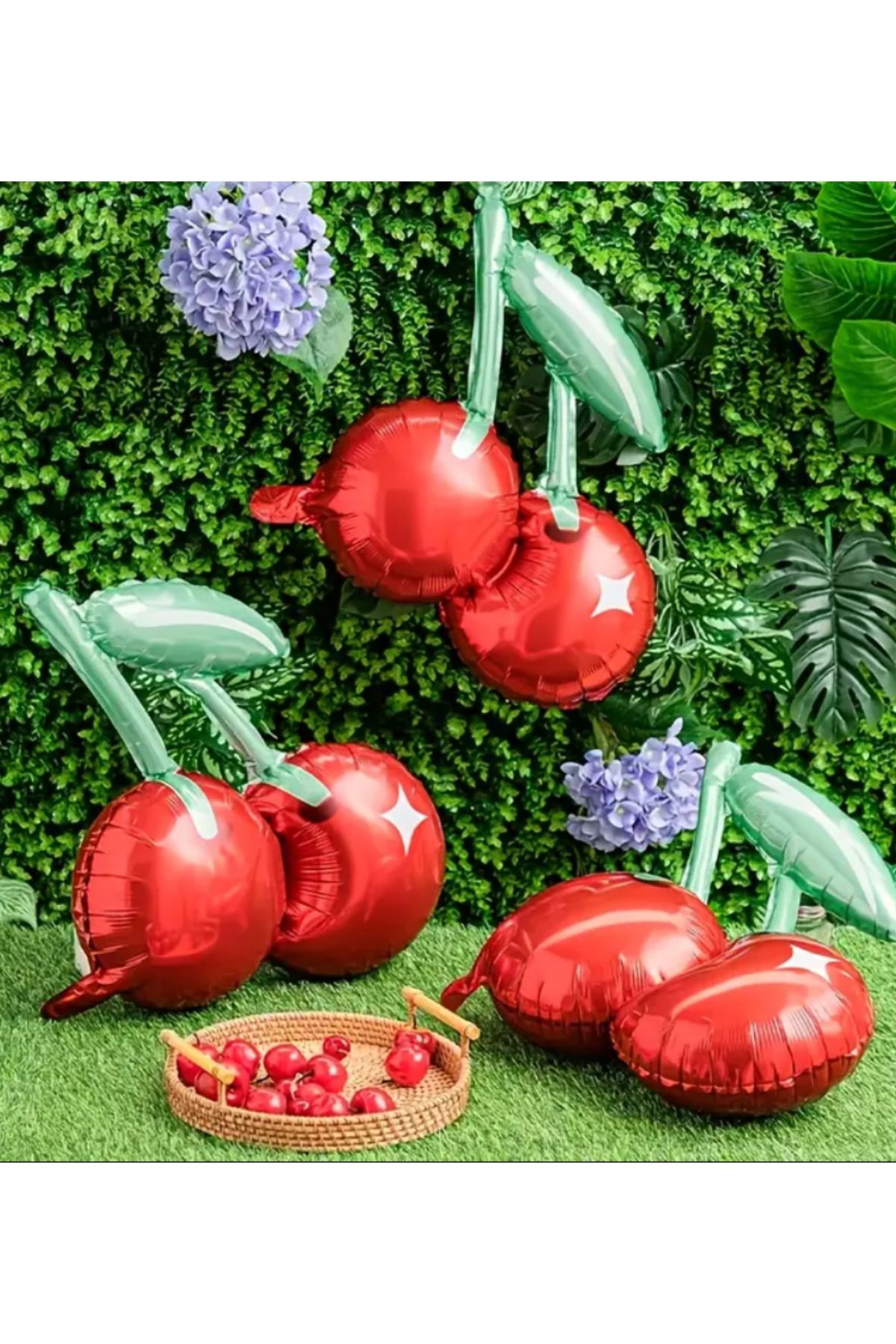 Çemrek Süs Parti Kiraz Folyo Balon 50 cm 1 adet