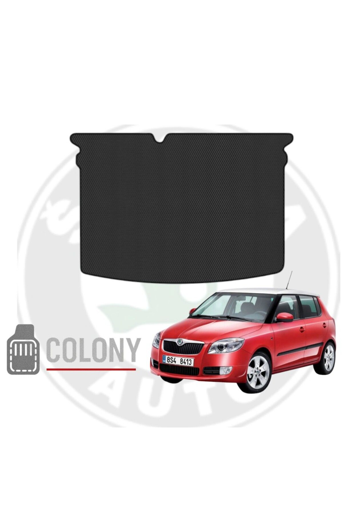 COLONY Skoda Fabia Htb 2007-2014 Hücreli Premium Eva Oto Bagaj Paspası & Bagaj Havuzu Siyah