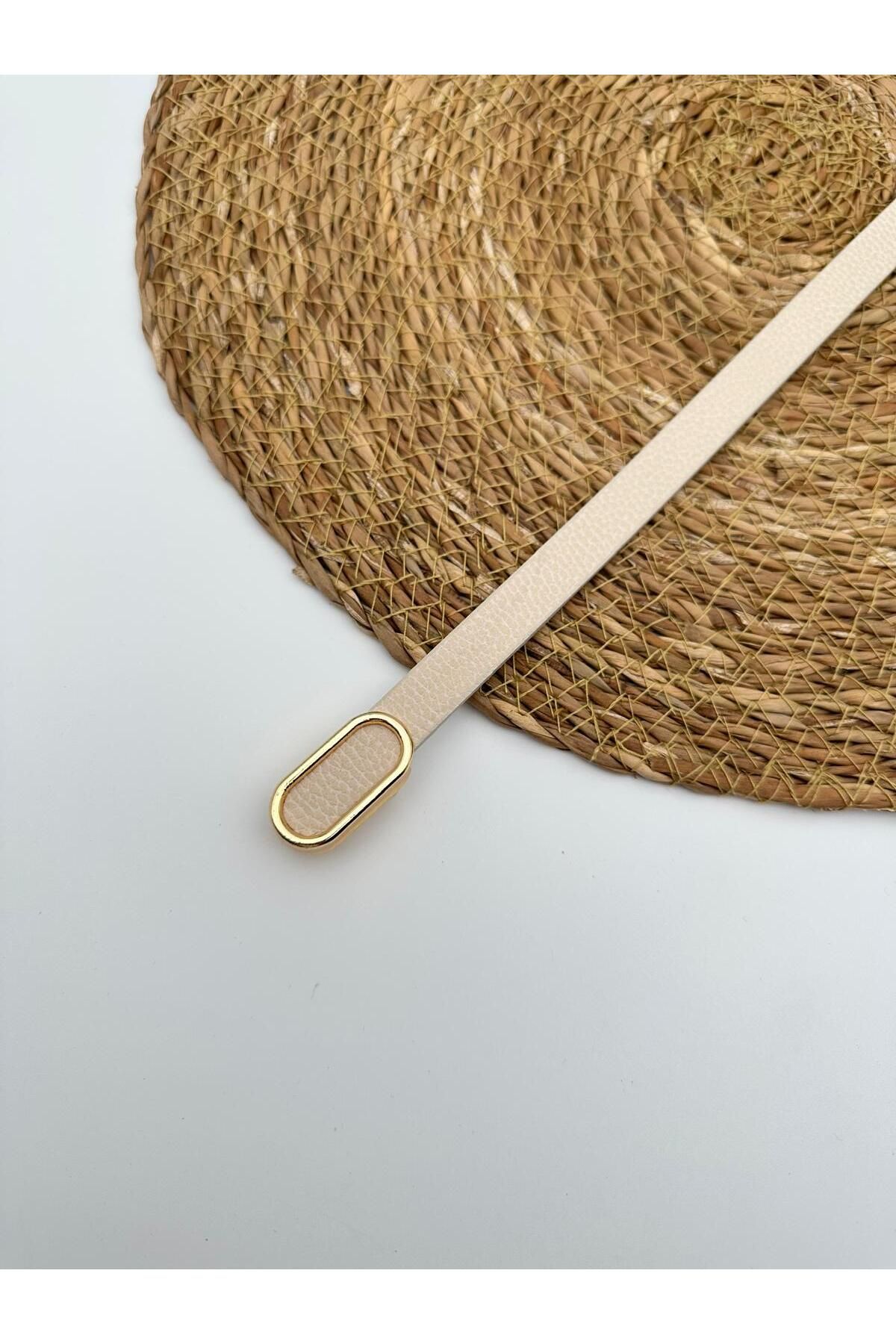 Desre Moda Oval Gold Tokalı İnce Kadın Kemeri,Gömlek Kemeri,Ceket Kemeri,Pantalon Kemeri