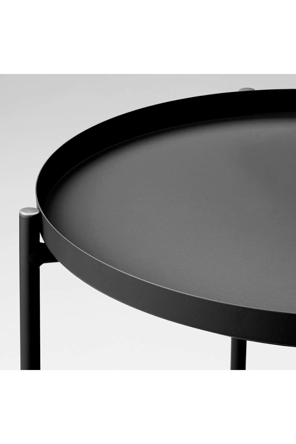 طاولة جانبية دائرية مقاومة للصدأ والماء، طاولة بجانب السرير لغرفة المعيشة وغرفة النوم من بونكا