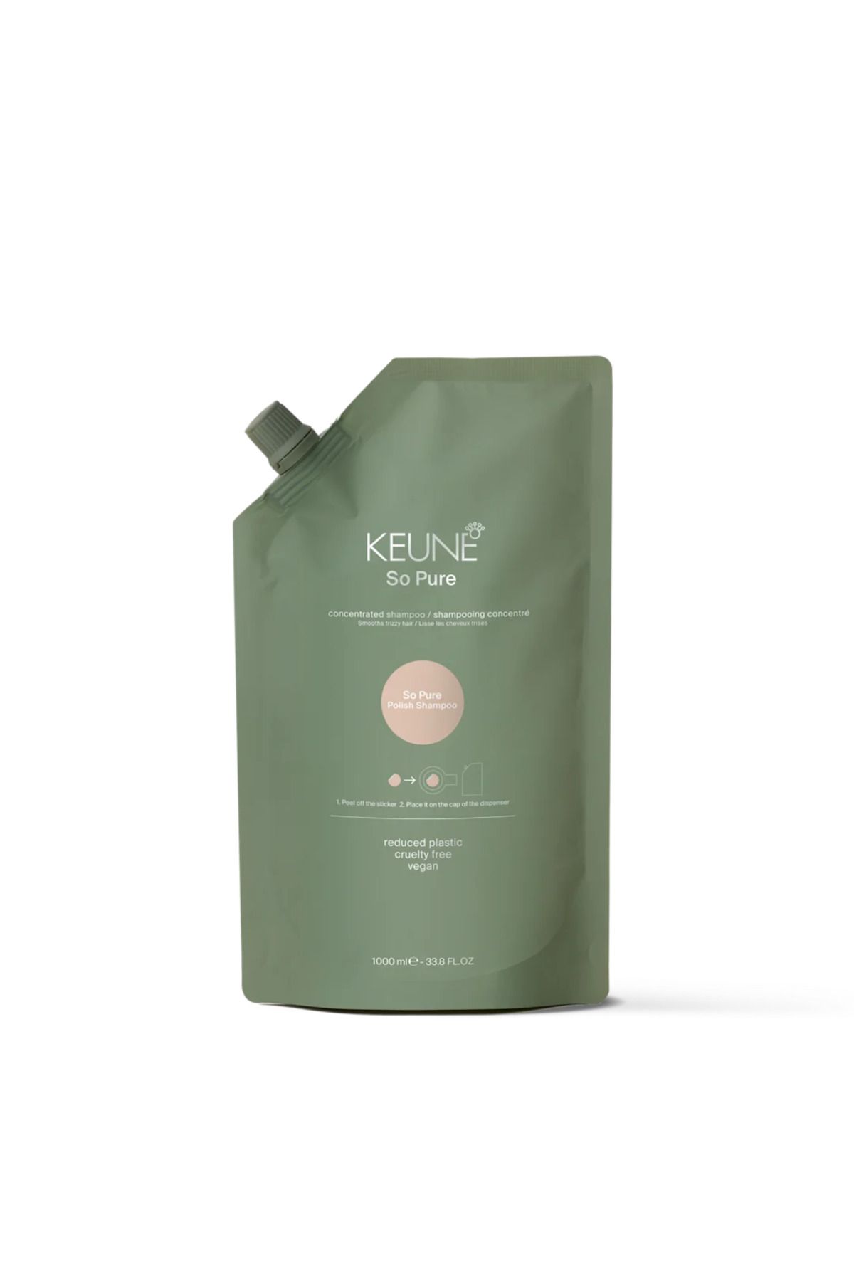 Keune So Pure Polish Shampoo Refill 1000 ml - Parlaklık Veren Şampuan