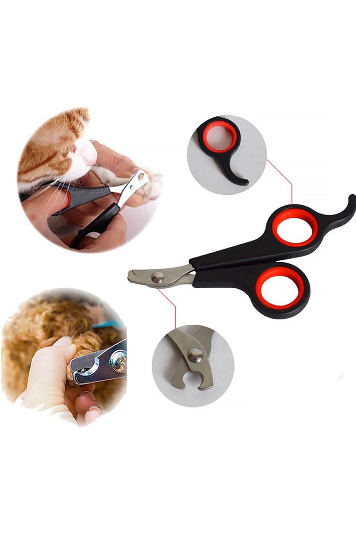 Soillium Kedi Köpek Tırnak Makası Küçük Irklar İçin Ergonomik Güvenli Sessiz Evcil Tırnak Kesici Makas Bakım