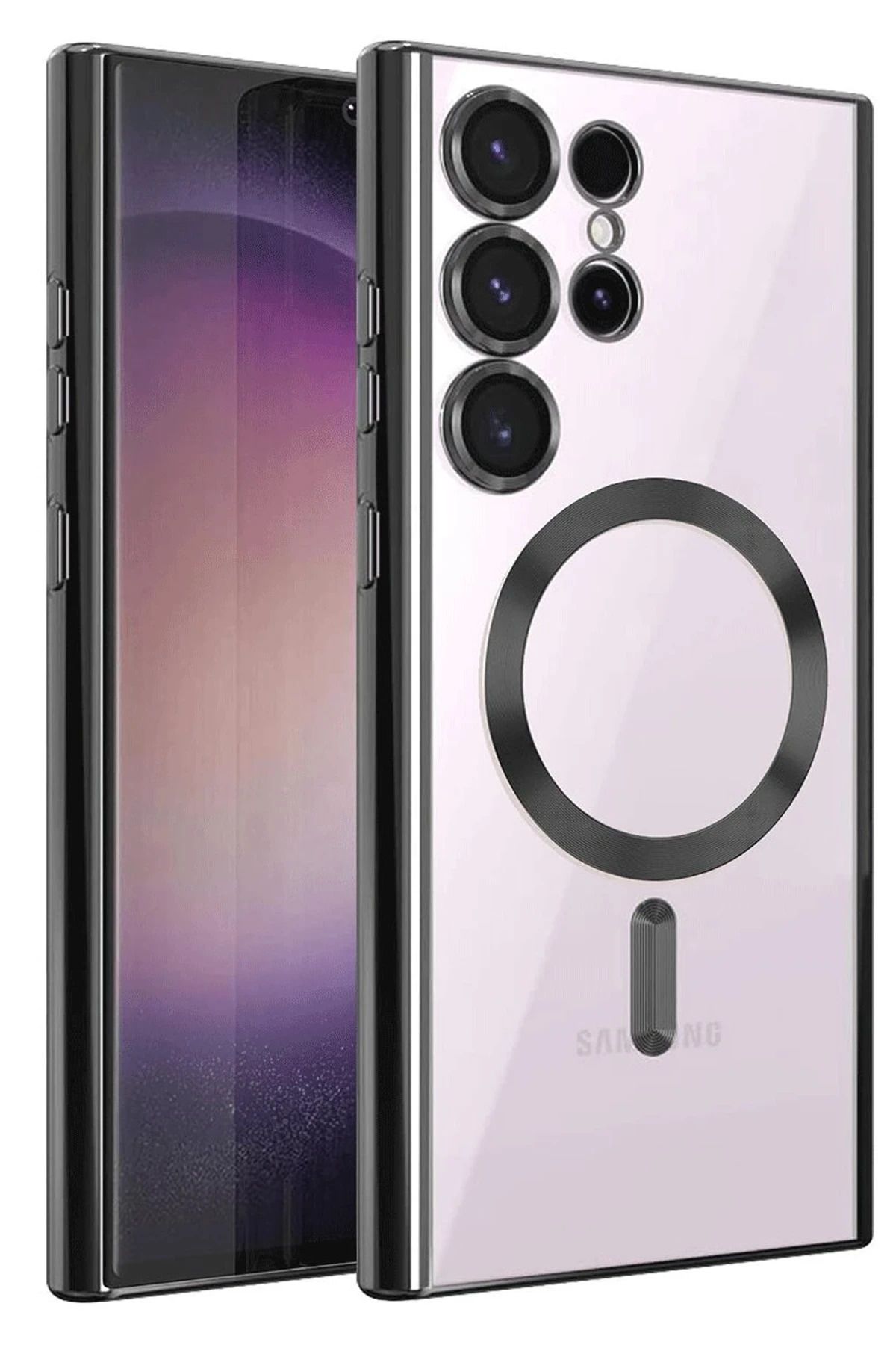NewFace Samsung Galaxy S25 Ultra Kılıf Kross Magneticsafe Kapak - Siyah MRAYD