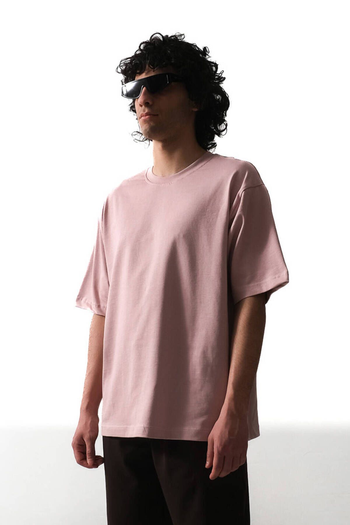 1887CLO Pudra Basic Oversize Tişört