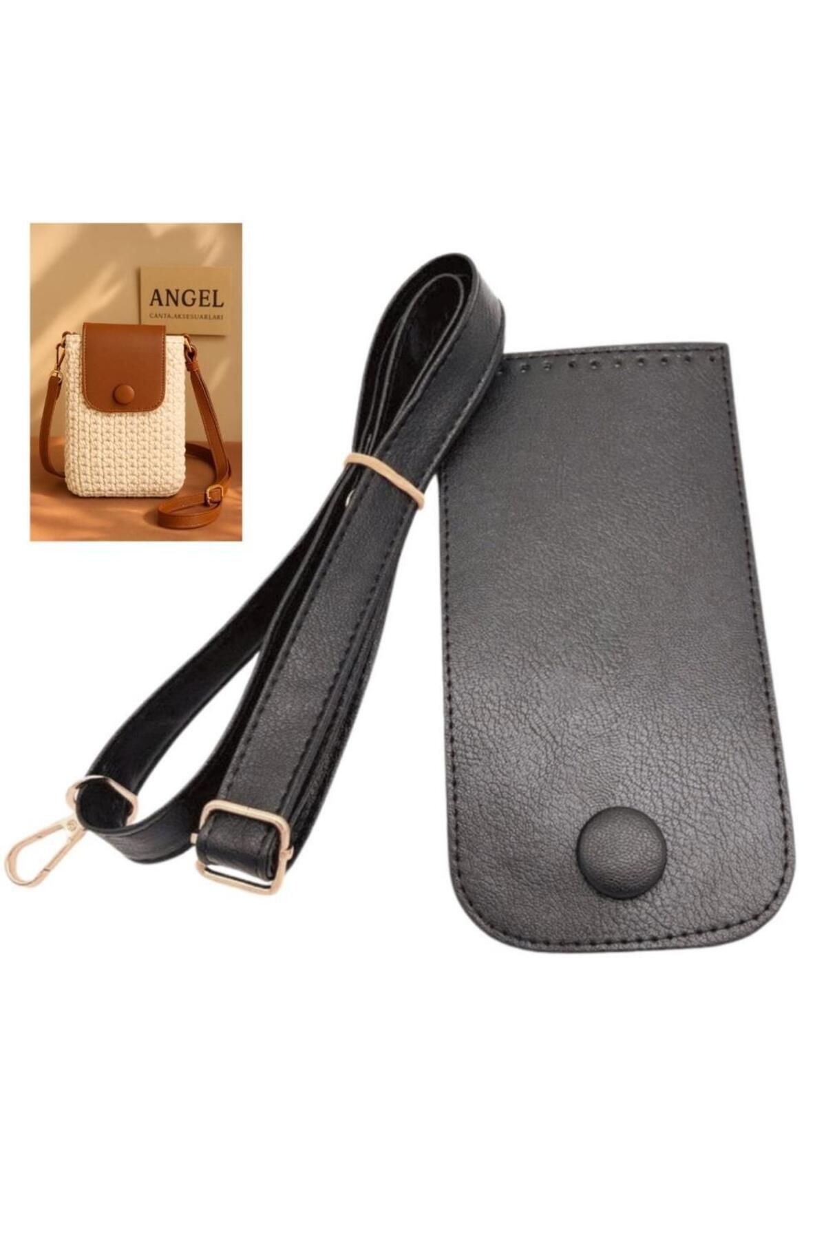 angel çanta aksesuar Angel Çanta Aksesuar Siyah Renk Button Model Çanta Yapım Seti Light Gold Metalli
