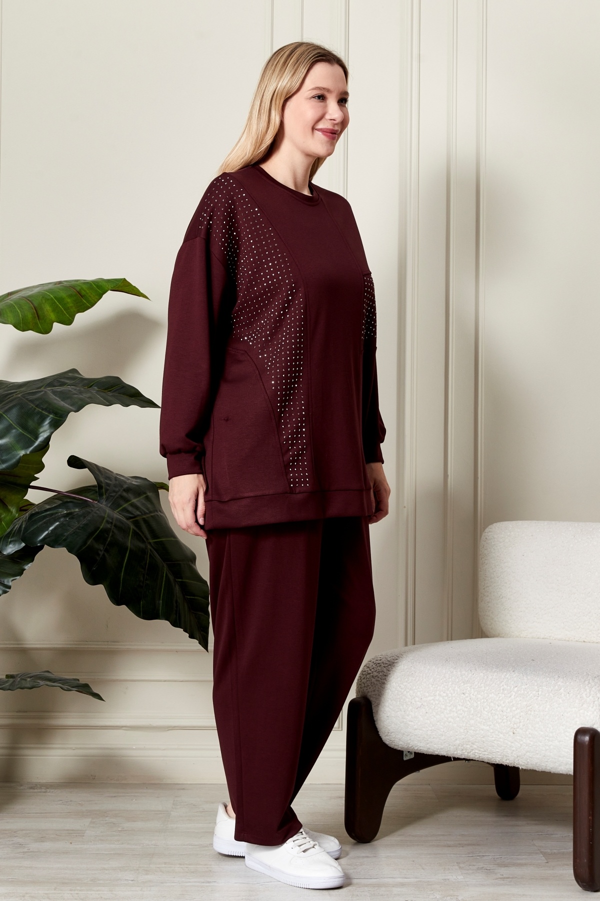Ferace-Women's Plus Size Stone Suit 4