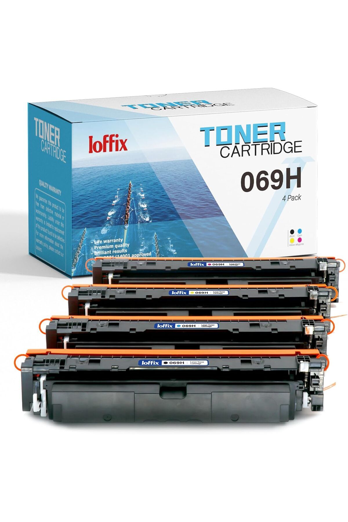 Canon ÇİPLİ ÇİPLİ CRG069H Work with Canon ImageCLASS LBP674Cdw MF753Cdw MF751Cdw Series Printer (4 Pack)