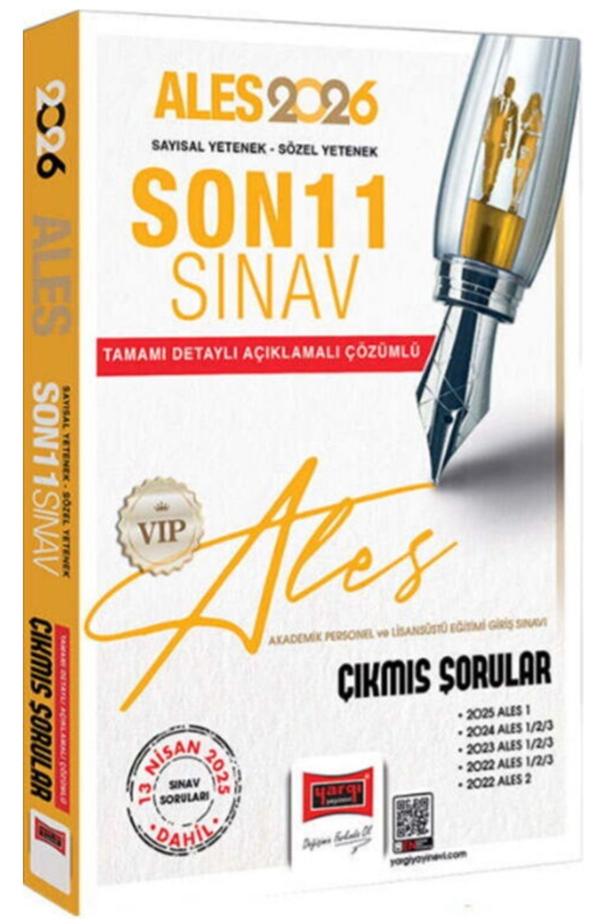 Yargı Yayınları 2026 Ales Vıp Son 11 Sınav Çıkmış Sorular (13 NİSAN 2025 SINAVI DAHİL)