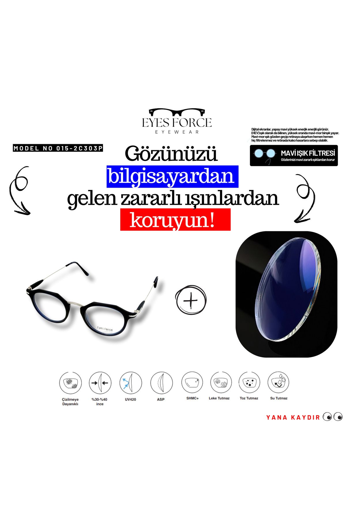 Eyes Force Bluecat Gözlük 015-2C