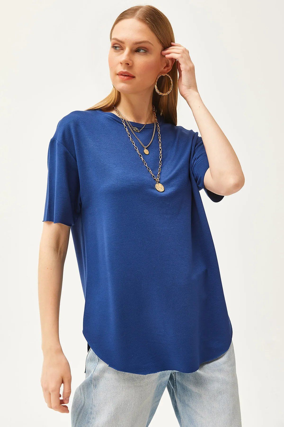 İKLİM LİFE Modal Kumaş Altı Oval Kesim Tshirt