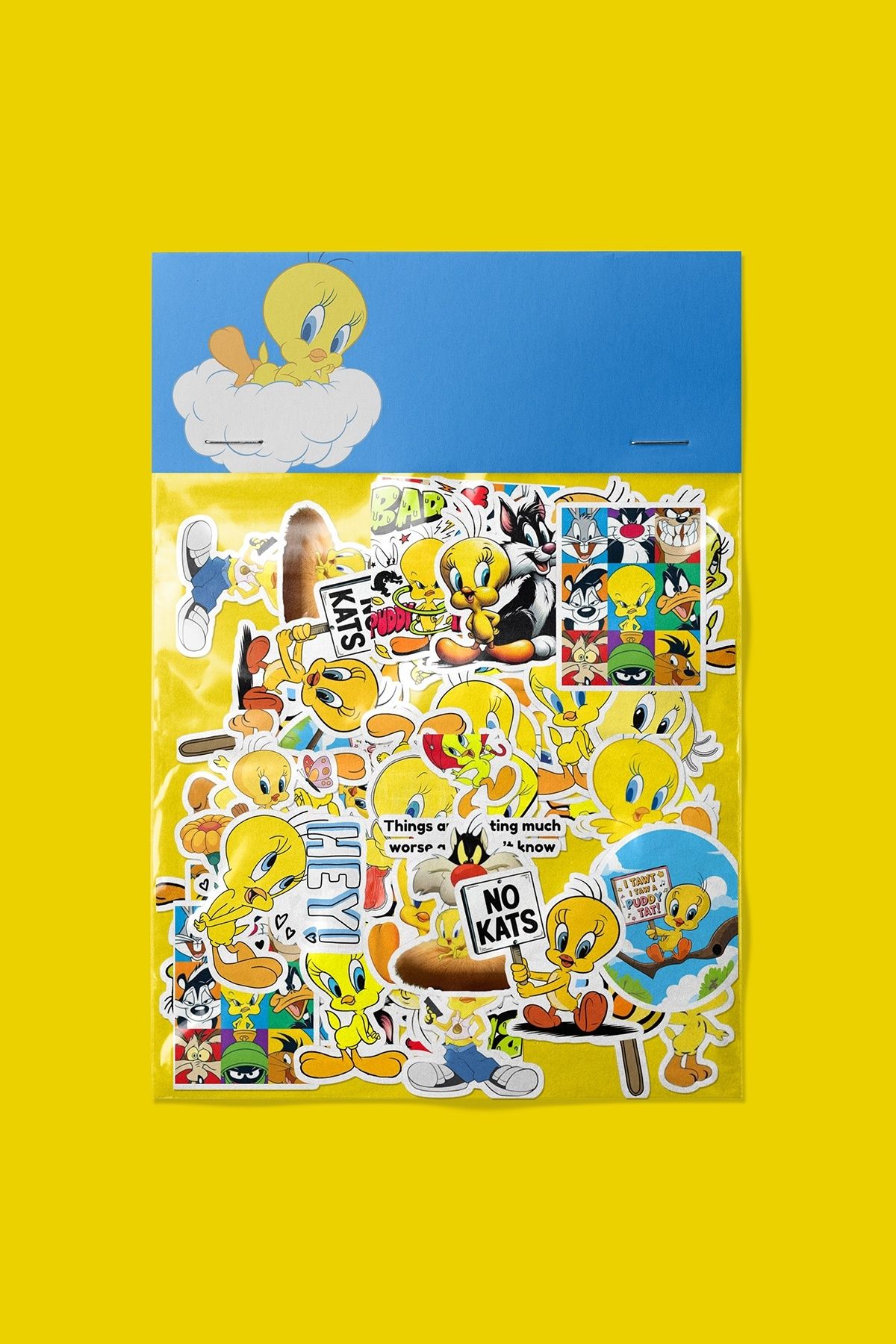 dadi ramba Tweety Sticker paketi -Bullet Journal - Ajanda -Laptop Etiket Çıkartma