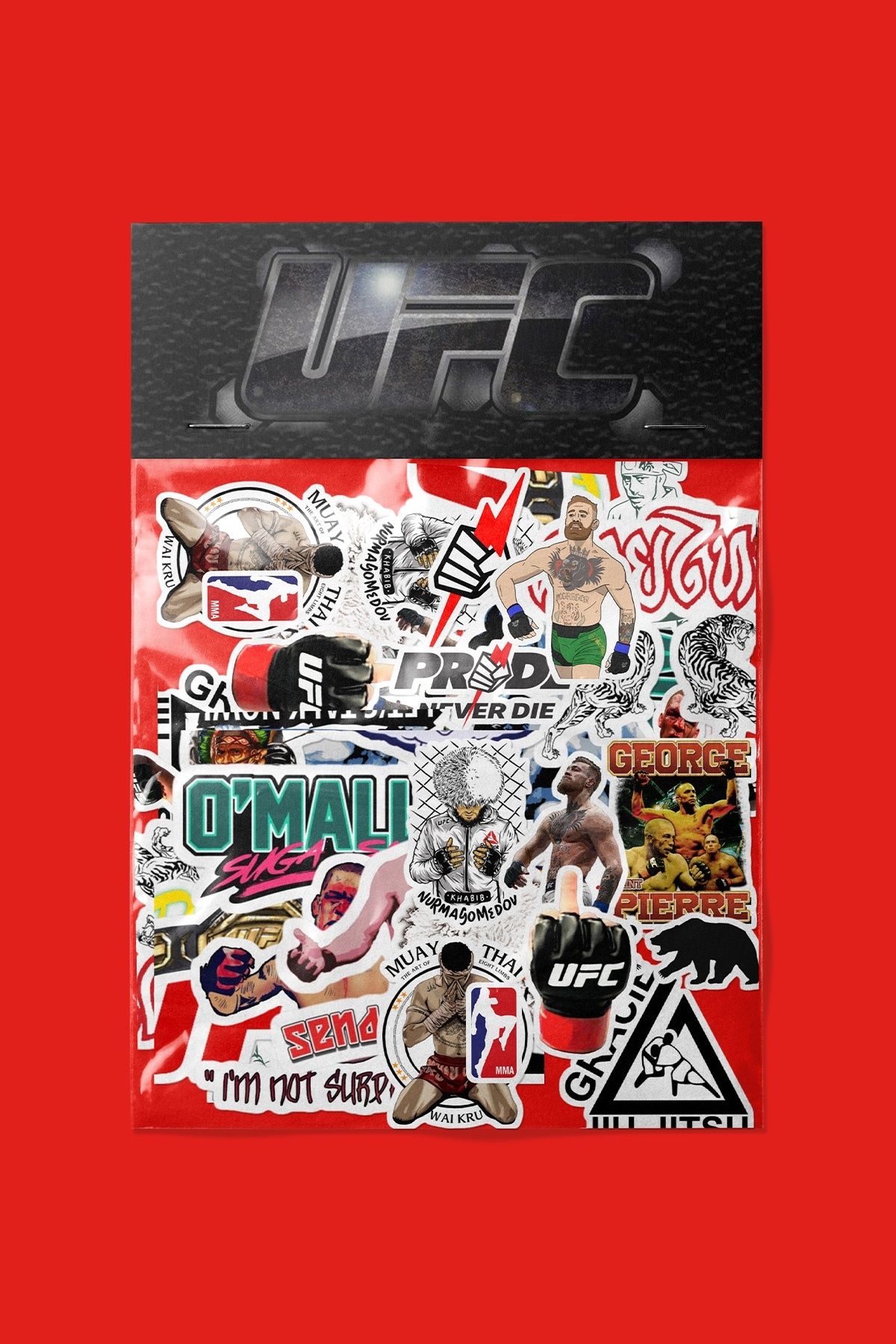 dadi ramba UFC Sticker paketi -Bullet Journal - Ajanda -Laptop Etiket Çıkartma