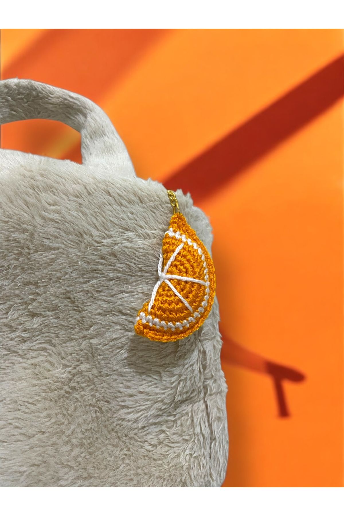 Rena Butik EL YAPIMI ÖRGÜ PORTAKAL ANAHTARLIK