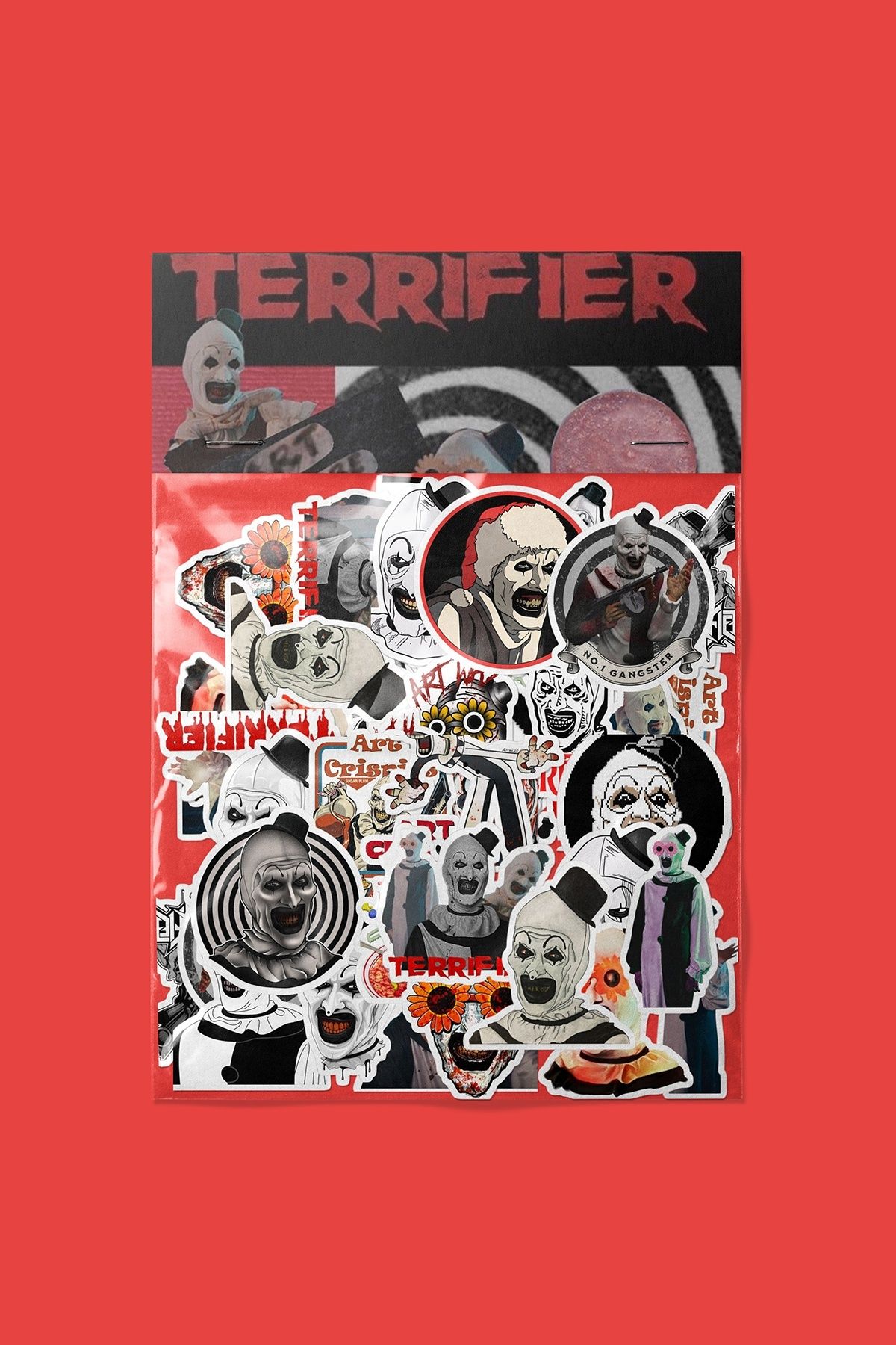 dadi ramba Terrifier Sticker paketi -Bullet Journal - Ajanda -Laptop Etiket Çıkartma