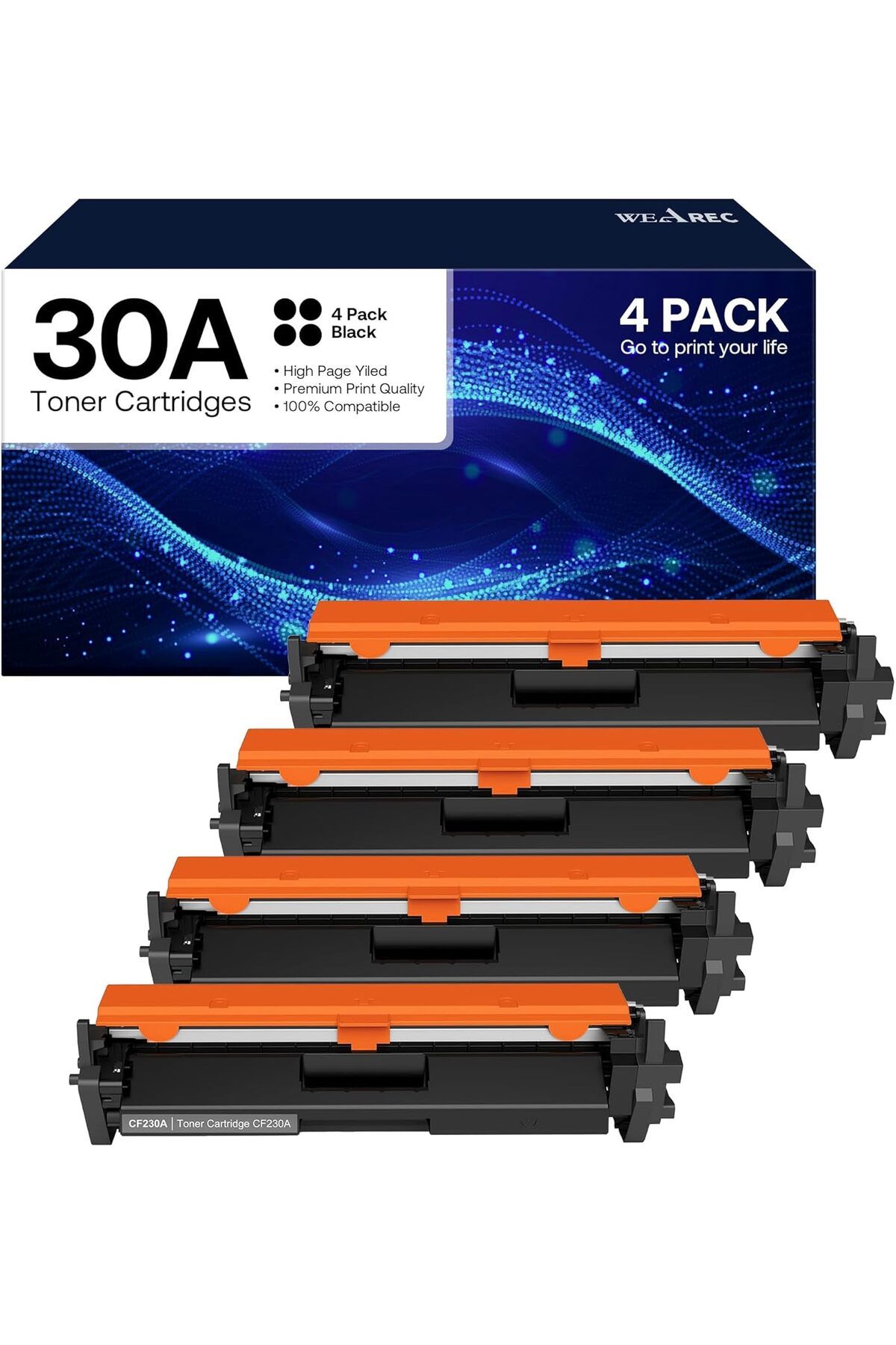 HP *YA-DE TONER**Laserjet Pro MFP M227fdn M227fdw M227sdn M203d M203dn M203dw Printer(Black,4-Pack)