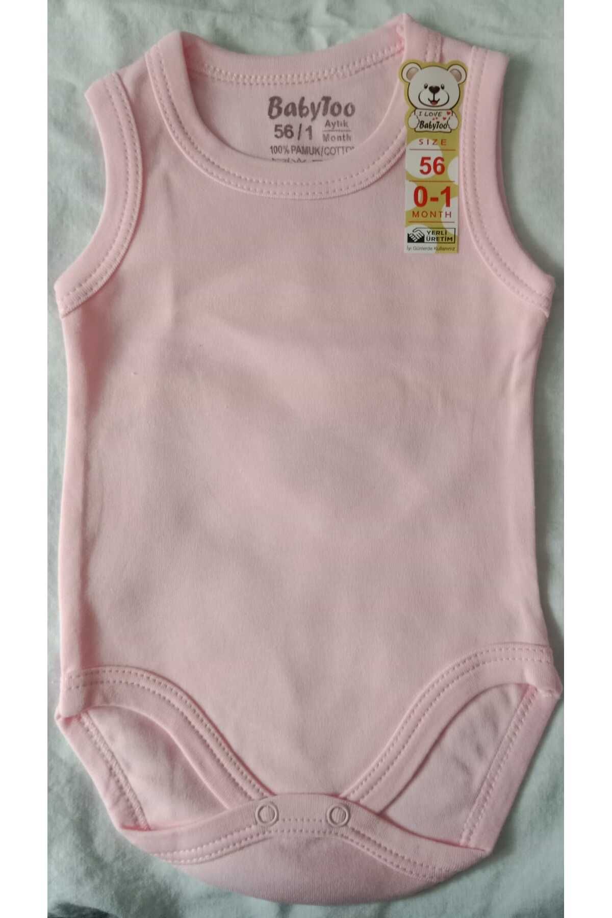 Cantaz babytoo organik %100 pamuk bisiklet yaka askılı çıtçıtlı bebek badi zıbın atlet 1-9 ay