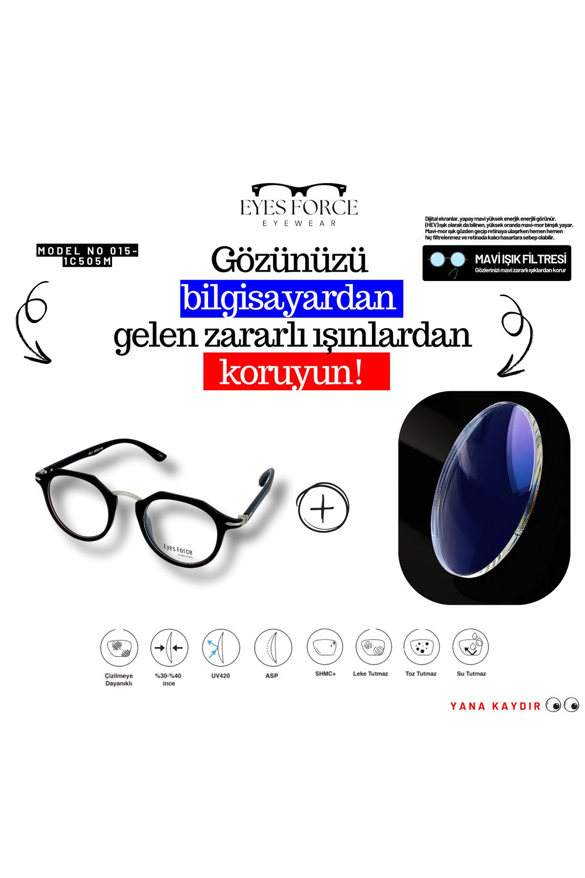 Eyes Force Bluecat Gözlük 015-1C