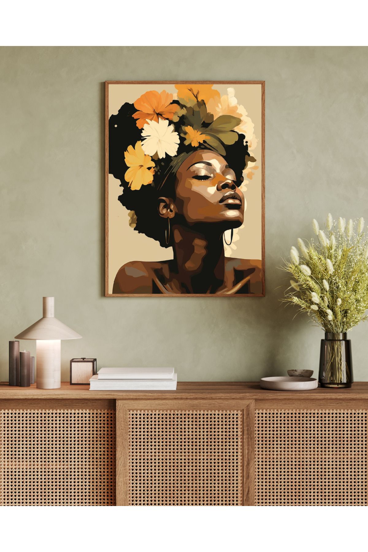 woodhomeworks tek parça salon ofis dekor tablo