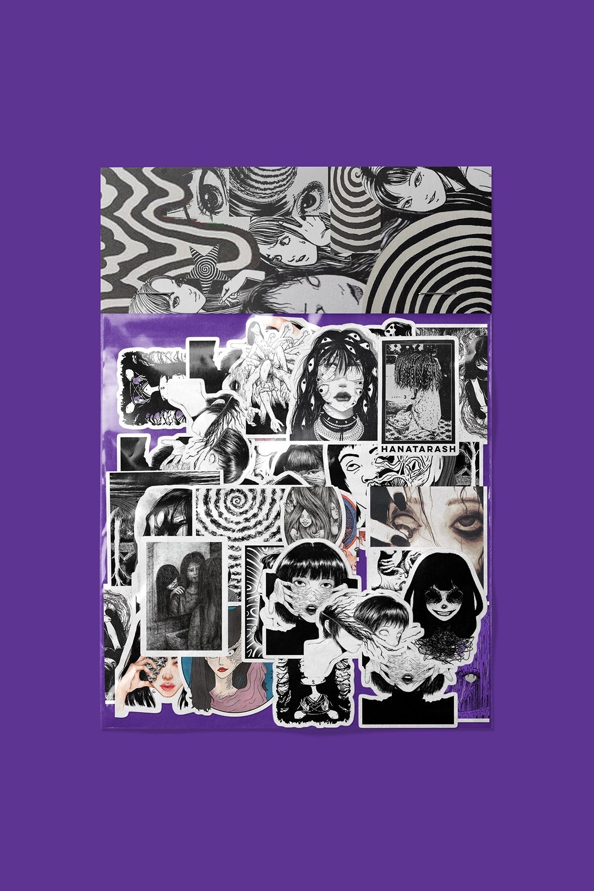 dadi ramba Tomie Junji Ito Sticker paketi -Bullet Journal - Ajanda -Laptop Etiket Çıkartma