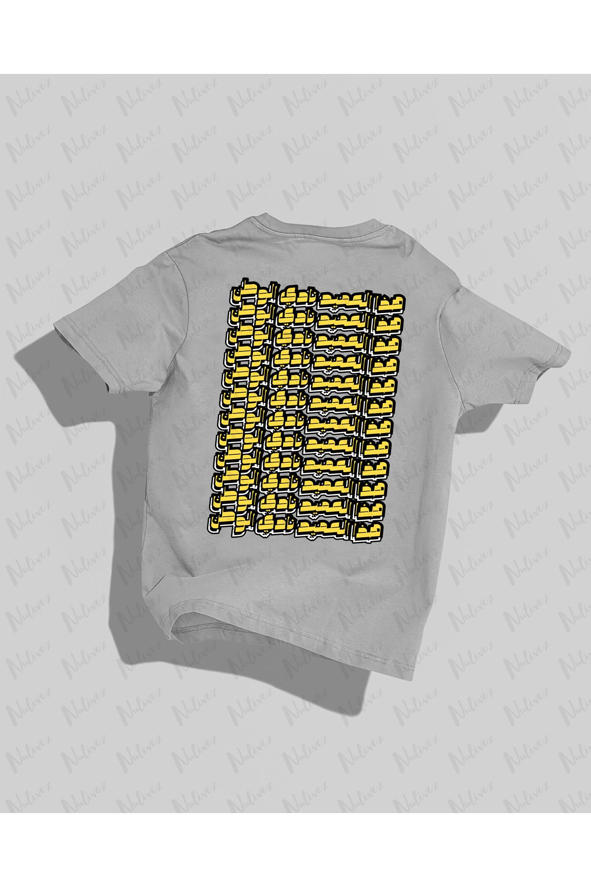 Nulivez ITTIHAD Tasarımı Sırt Baskılı Yüksek Kalite Kompakt Unisex Oversize T-Shirt