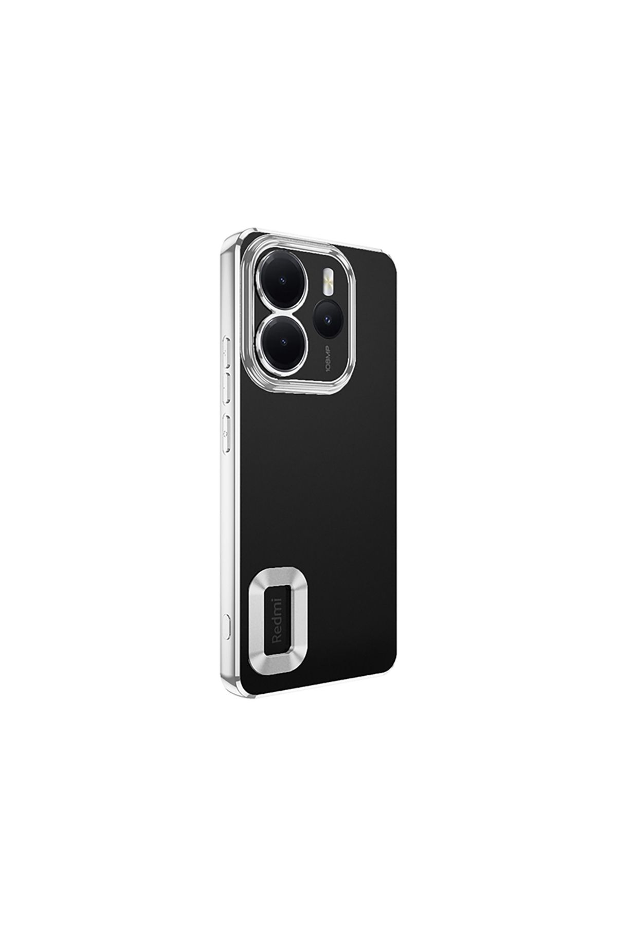 Ceponya Redmi Note 14 4G Kılıf Köşeleri Renkli Şeffaf Kamera Korumalı Silikon Luxury Kapak