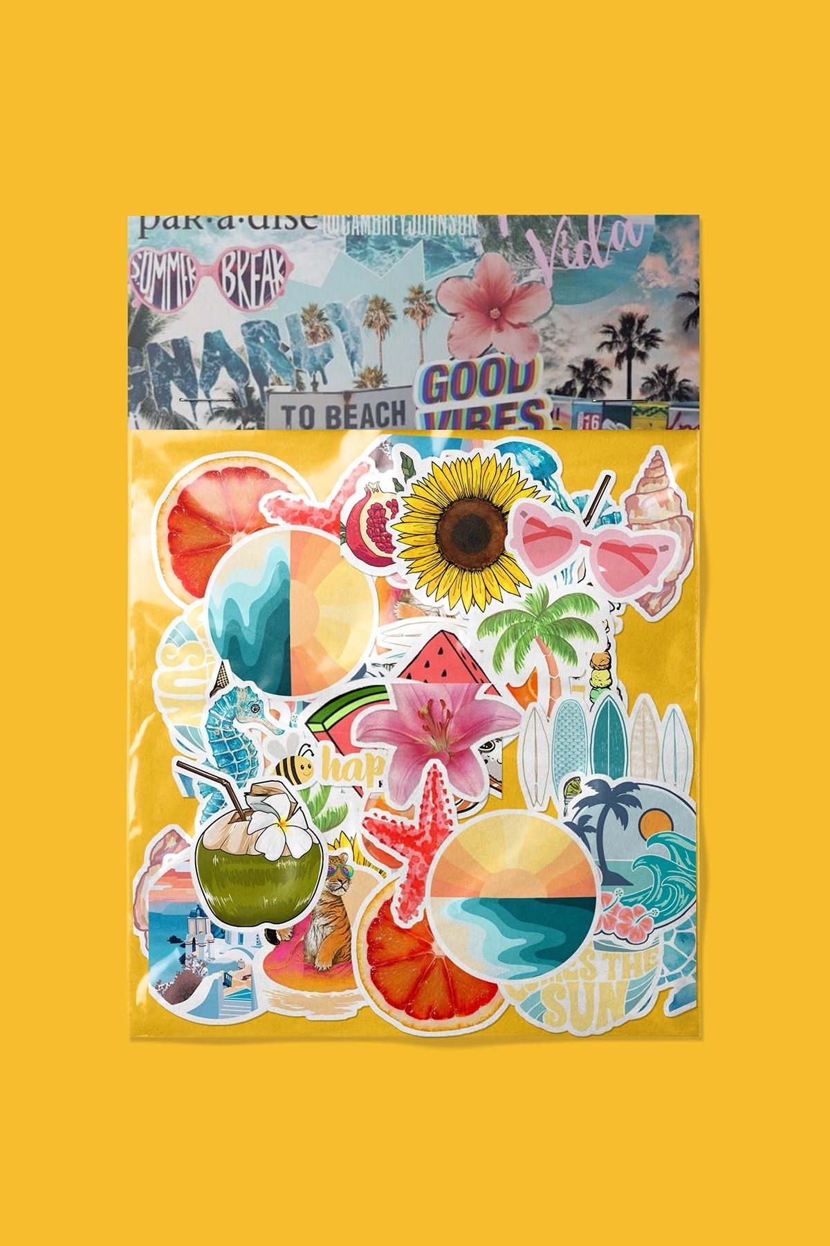 dadi ramba Yaz Sticker paketi -Bullet Journal - Ajanda -Laptop Etiket Çıkartma