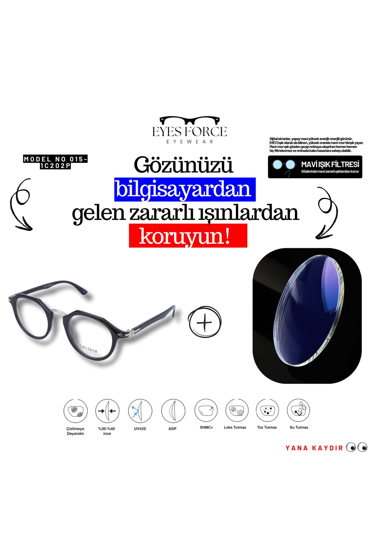 Eyes Force Bluecat Gözlük 015-1C
