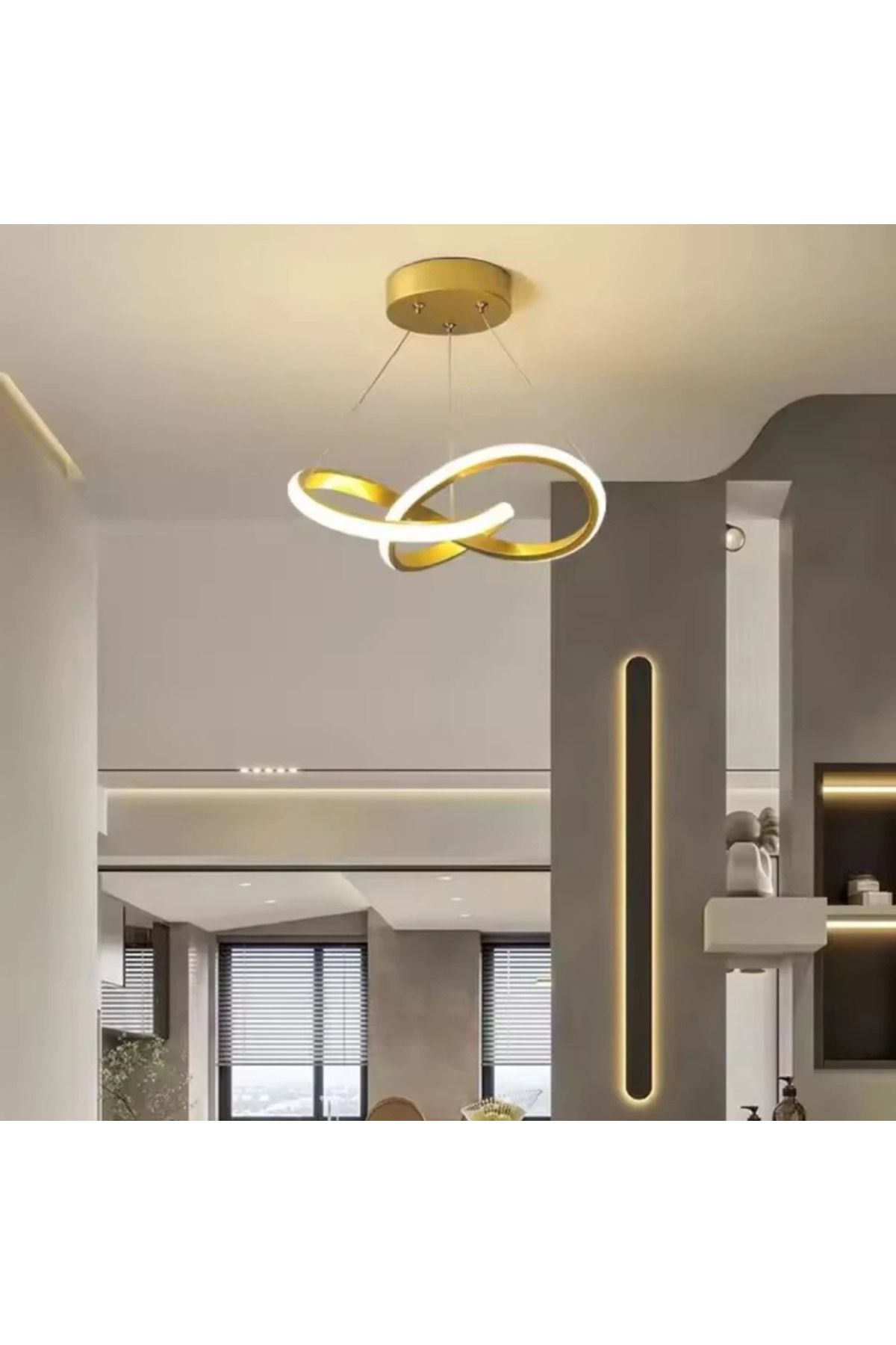 Elektroyou Aura Eskitme Ultra Power Beyaz Ledli Avize Sarkıt Tekli Avize