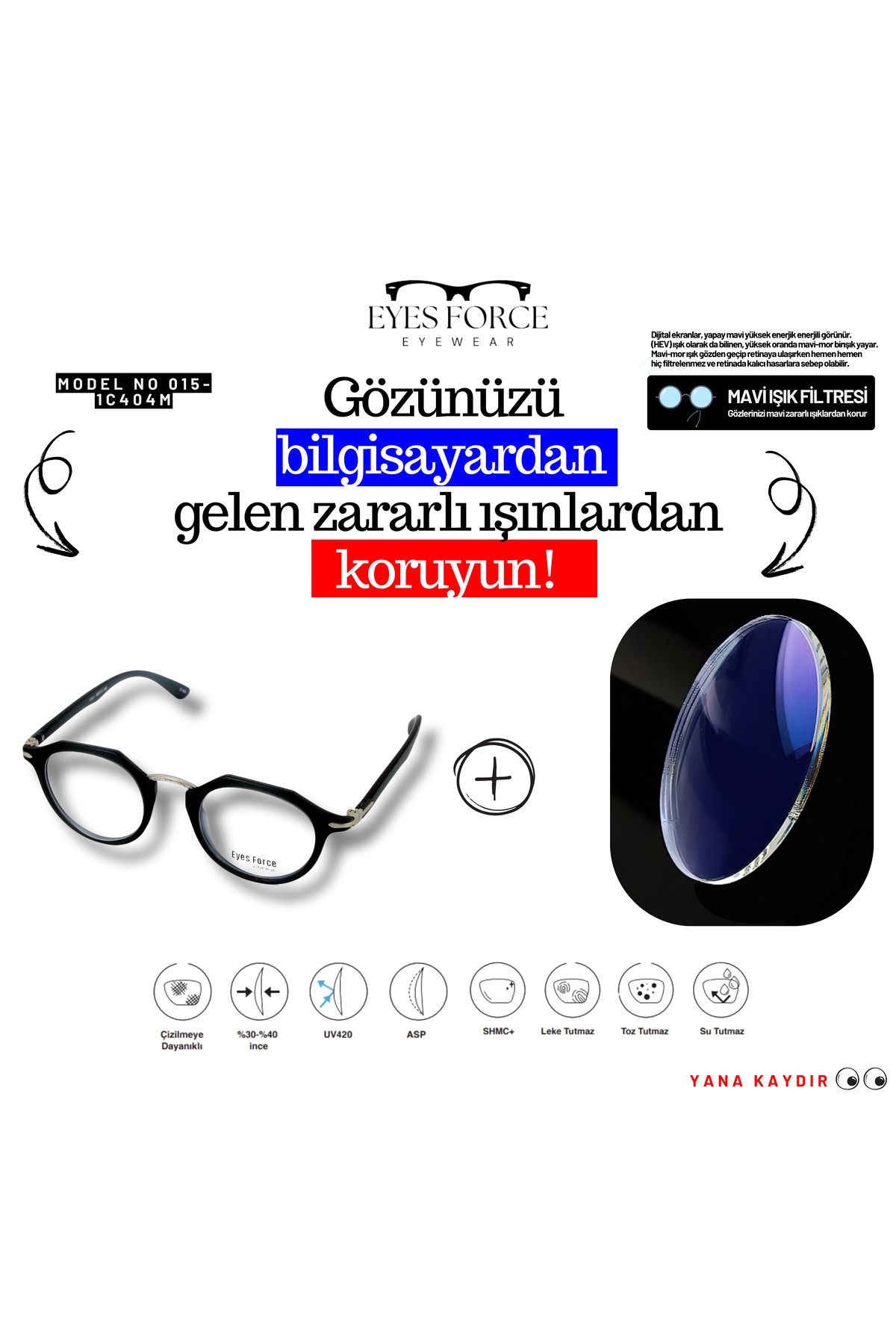 Eyes Force Bluecat Gözlük 015-1C
