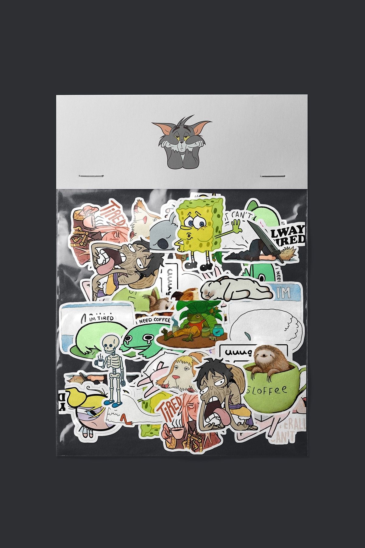 dadi ramba Yorgun Sticker paketi -Bullet Journal - Ajanda -Laptop Etiket Çıkartma