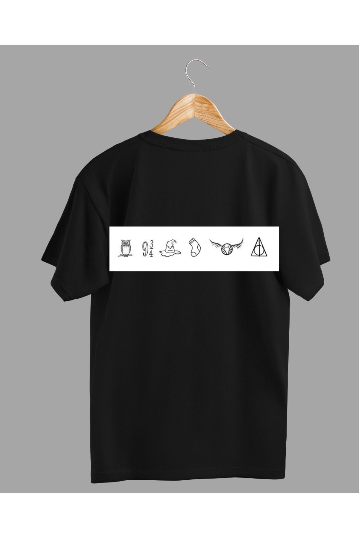 Ebiidesign Harry Potter Semboller Tasarımlı Baskılı T-Shirt