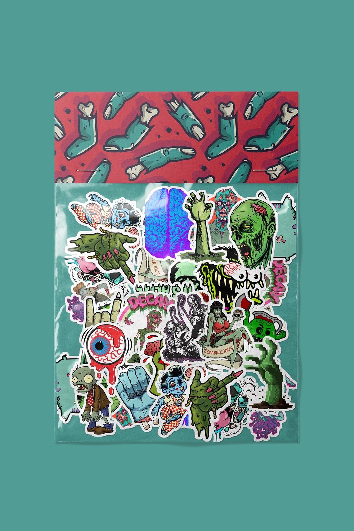 dadi ramba Zombie Sticker paketi -Bullet Journal - Ajanda -Laptop Etiket Çıkartma
