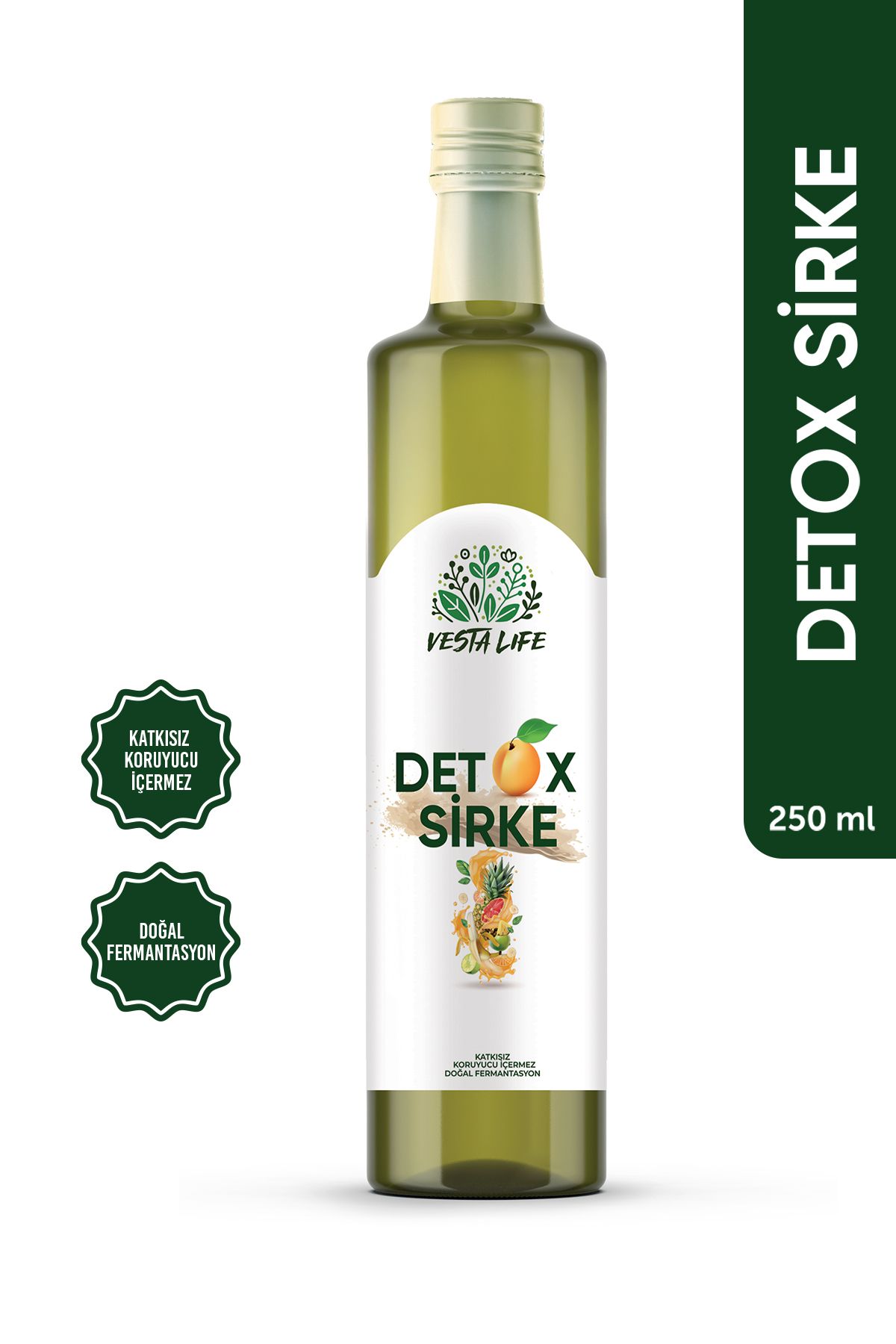 vesta life Detox Mix Bromelain Sirkesi Destekleyici Ananas Suyu Detoks Sirke 250ML
