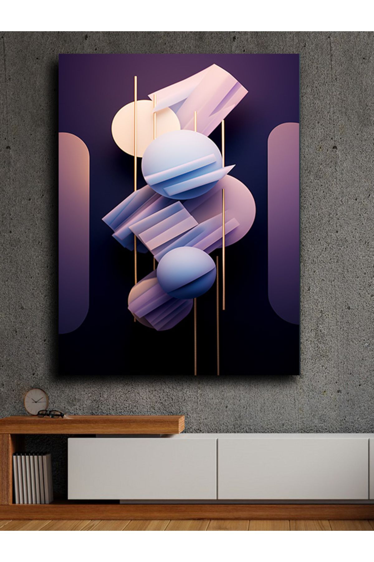PRİME Concept Modern soyut dikey kanvas tablo 80x120 cm