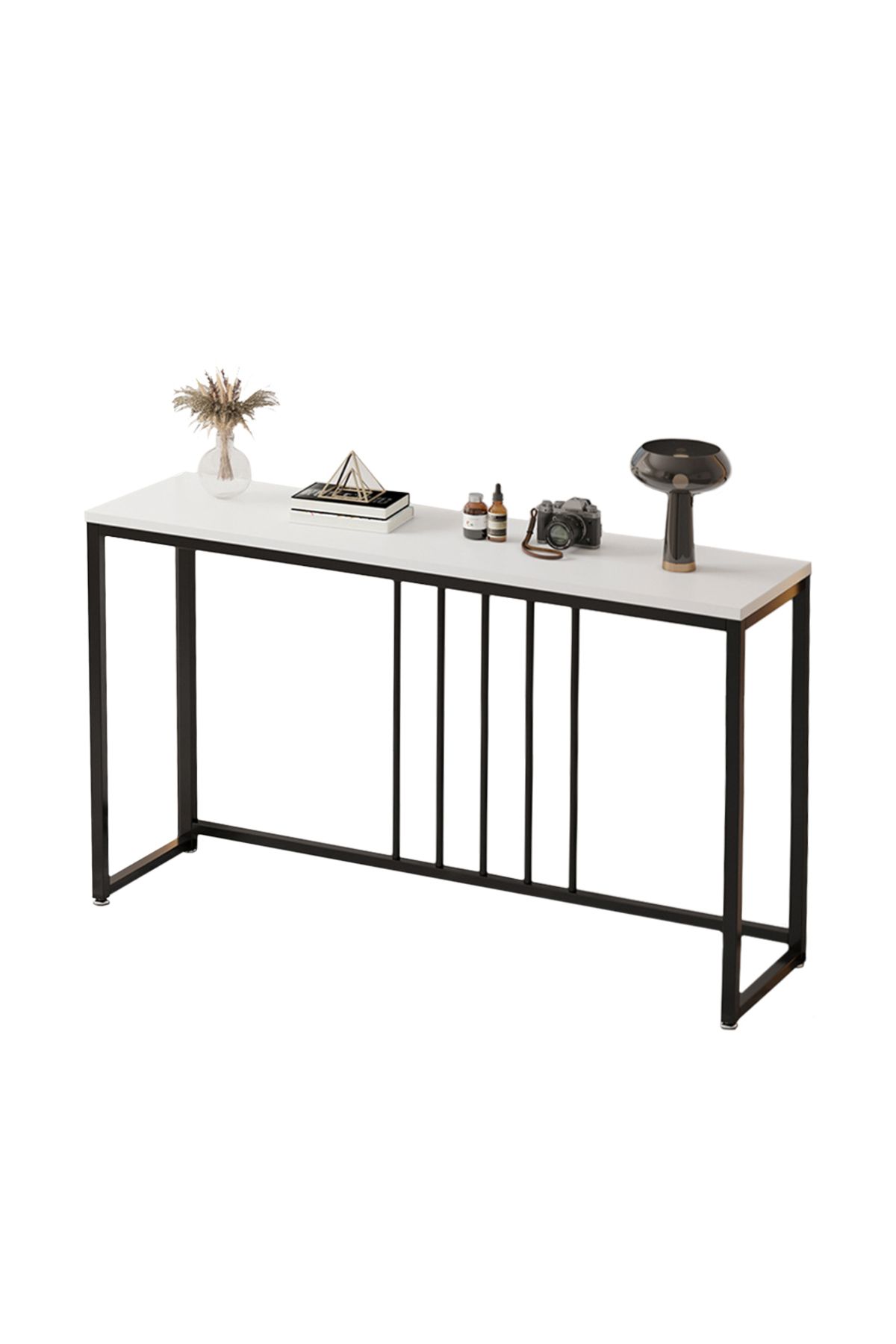 EqiEch-Metal Frame Console Table for Entryway, Sofa, Hallway - 100x30x80cm 6