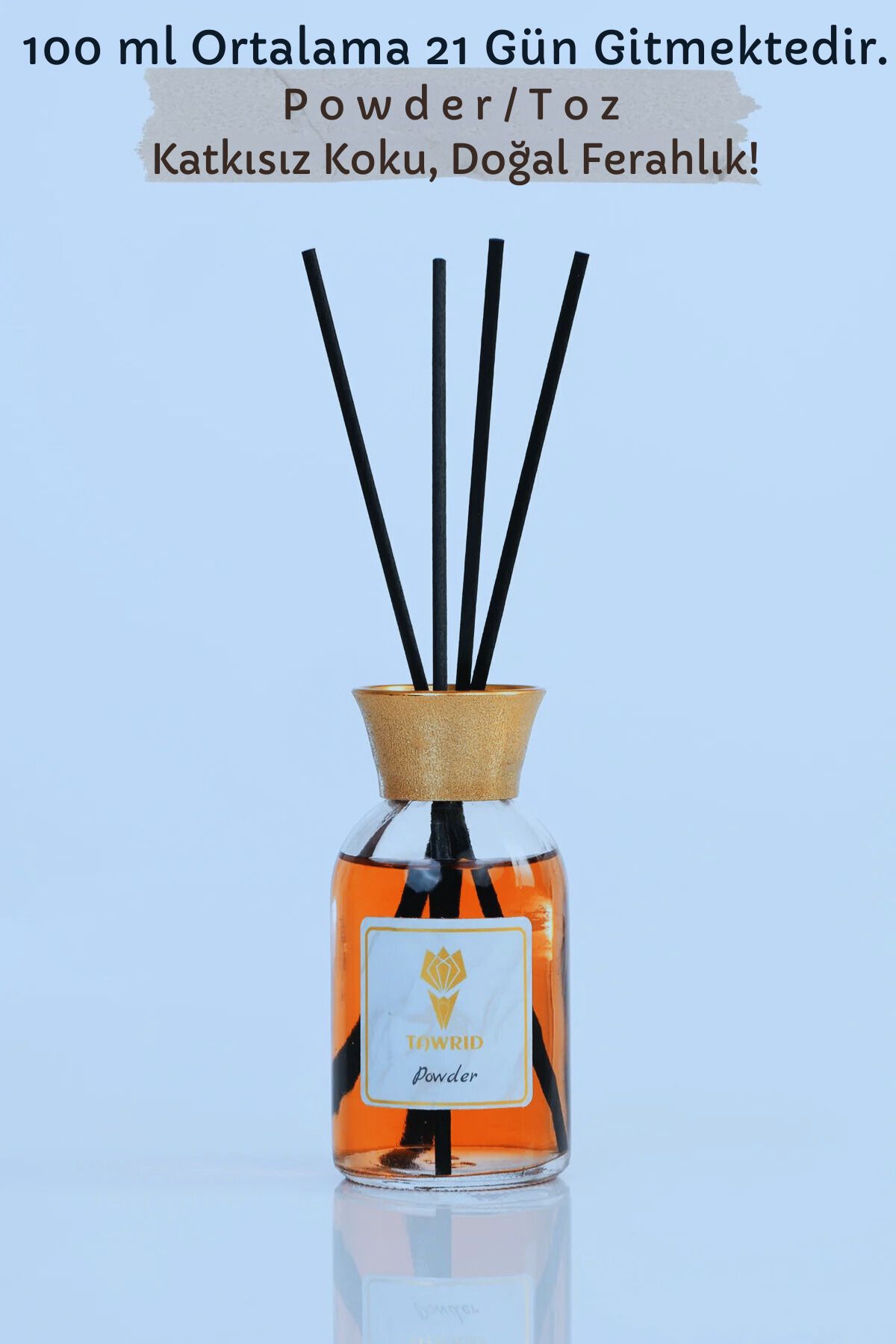Kitchen Store Powder Kokusu Çubuklu Oda Kokusu Bambu Kokusu Dolap Kokusu Banyo Ev Kokusu Oda Parfümü 100ML