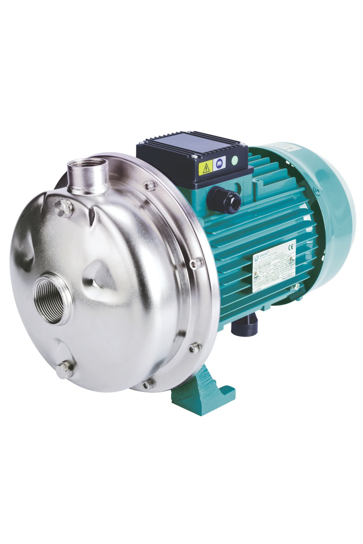 logipump Varan BLC 120/185T Tek Kademe Paslanmaz Santrifüj Pompa 2.5 HP / 1.85 kW, Trifaze 380 V (AISI 316)