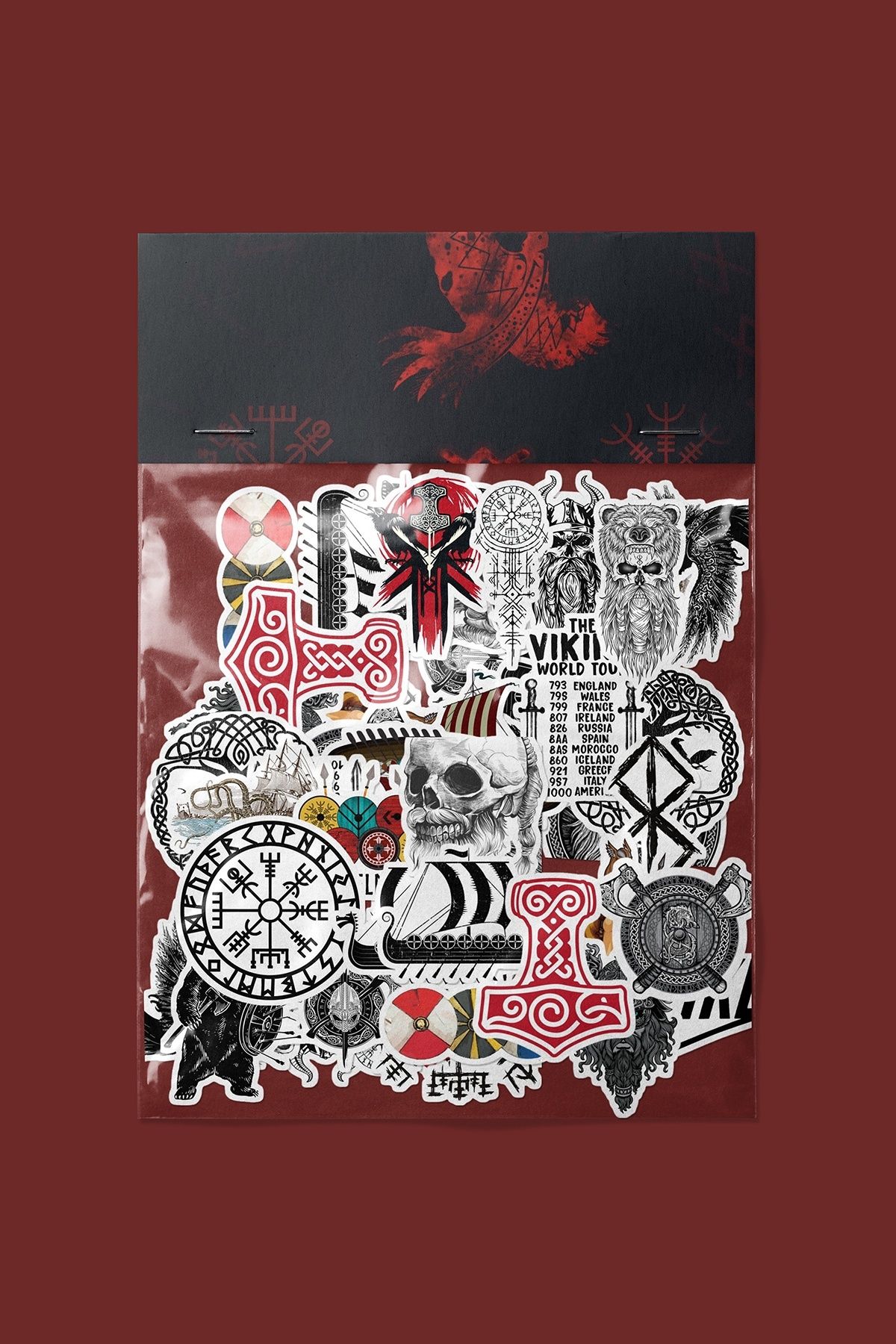 dadi ramba Viking Sticker paketi -Bullet Journal - Ajanda -Laptop Etiket Çıkartma