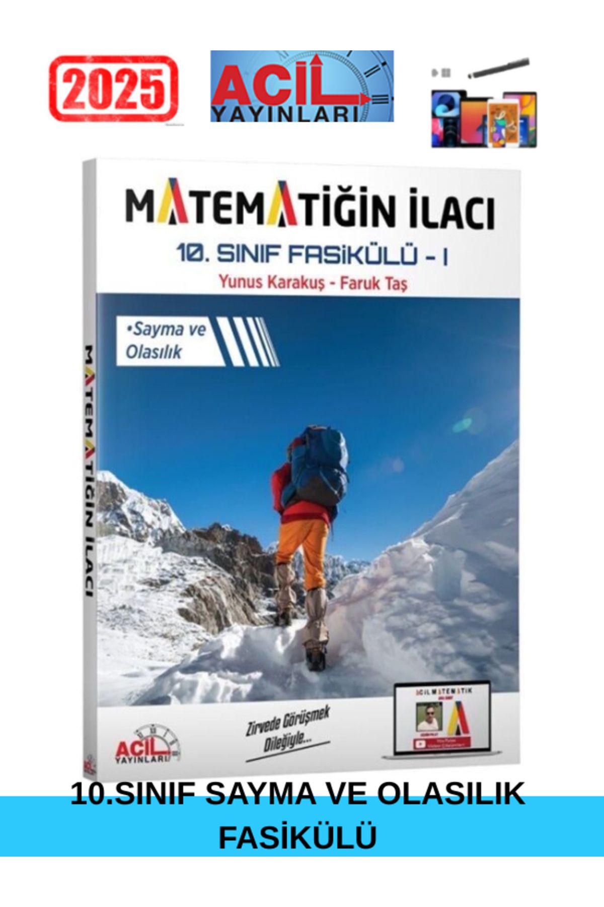Acil Yayınları 10. Sınıf Matematiğin İlacı Fasikül Sayma ve Olasılık+Android Kalem