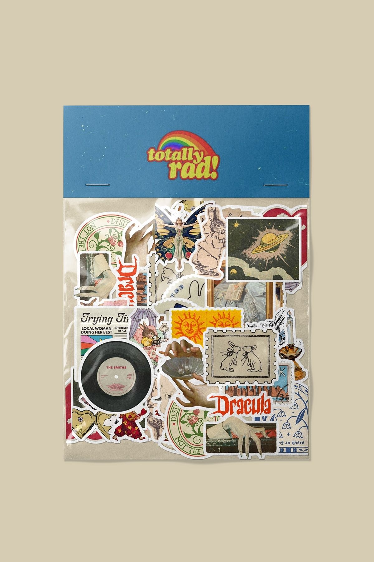 dadi ramba Vintage Retro Sticker paketi -Bullet Journal - Ajanda -Laptop Etiket Çıkartma