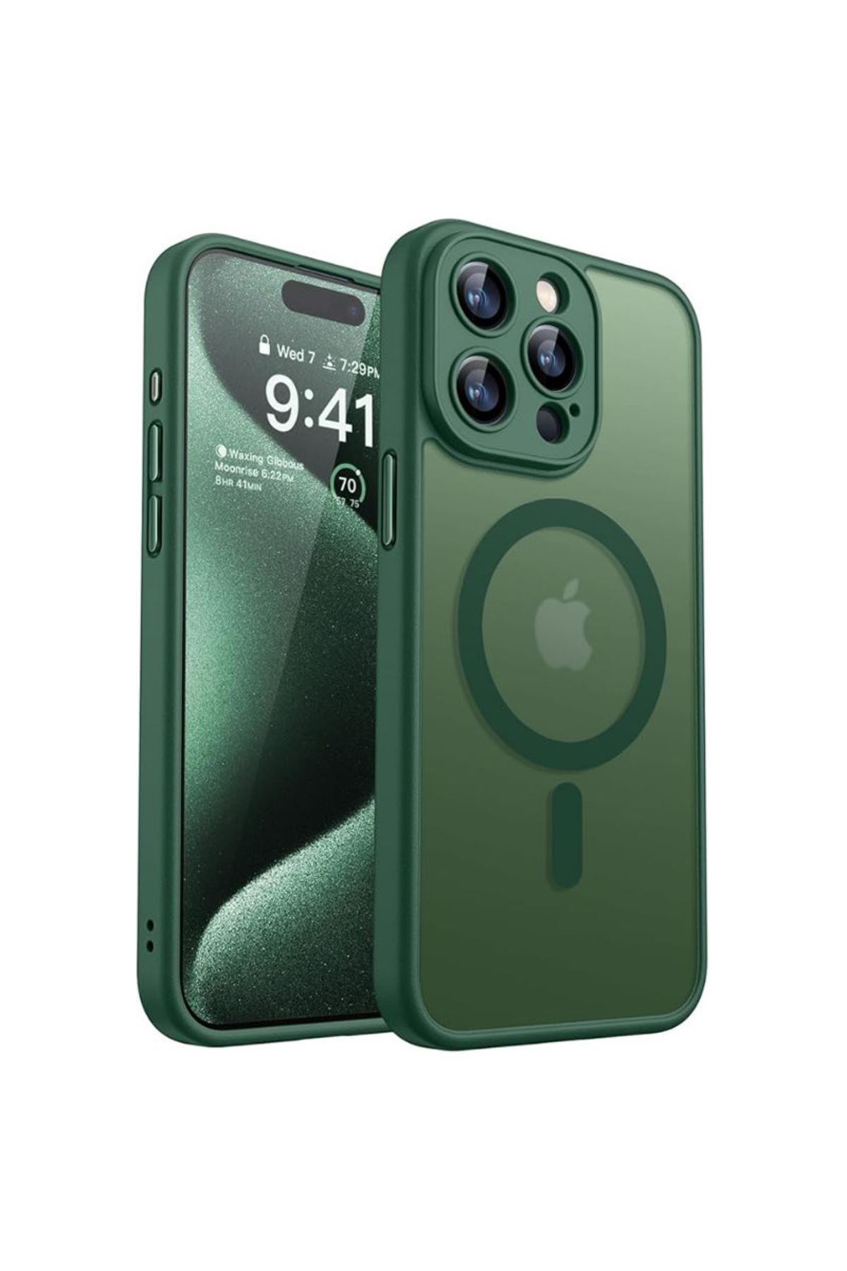 REDz Accessories Carcasă De Protecție Pentru Cameră Iphone 15 Pro, Margini Colorate, Verde - One Size