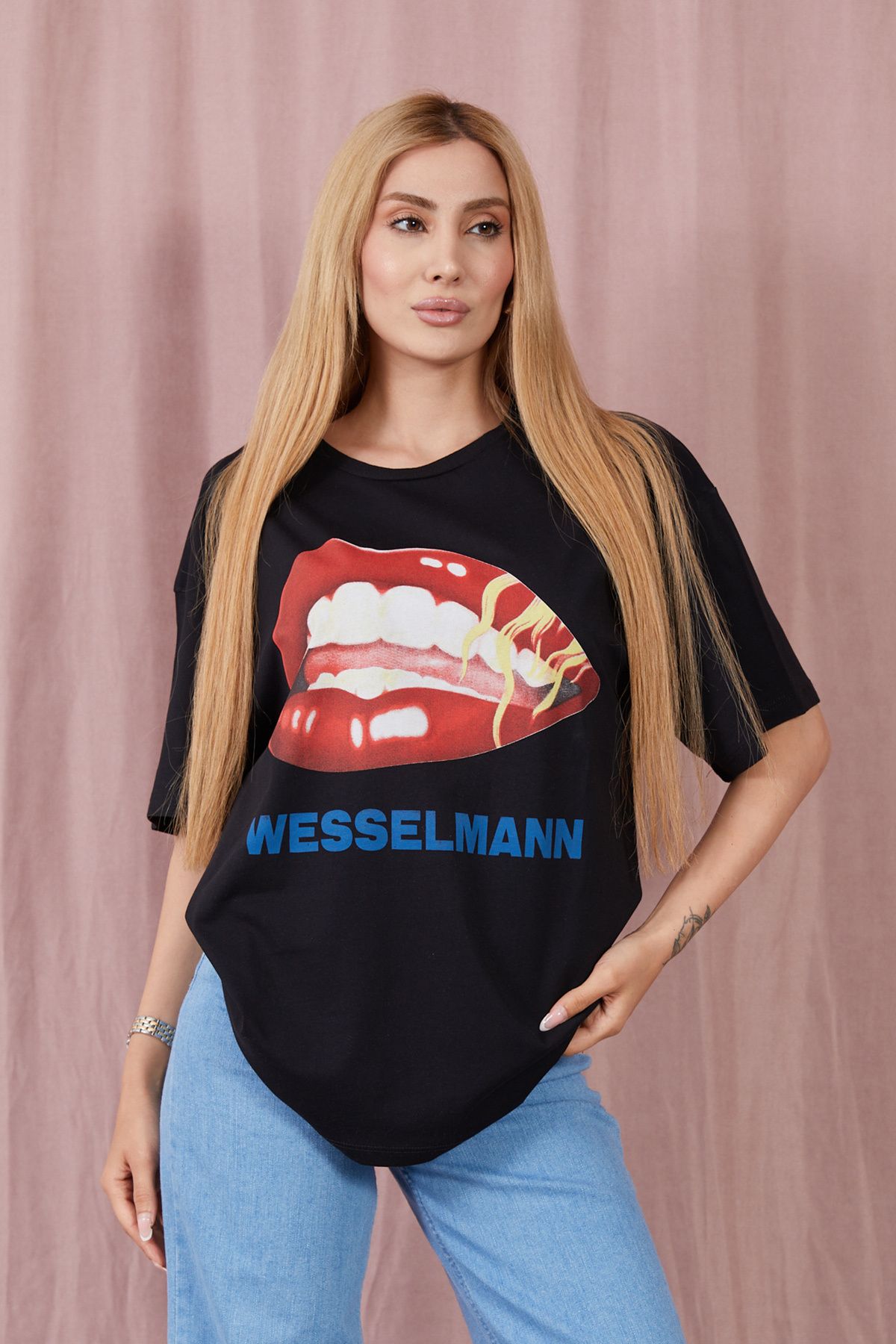 DPARİS Dudak Baskılı T-shirt