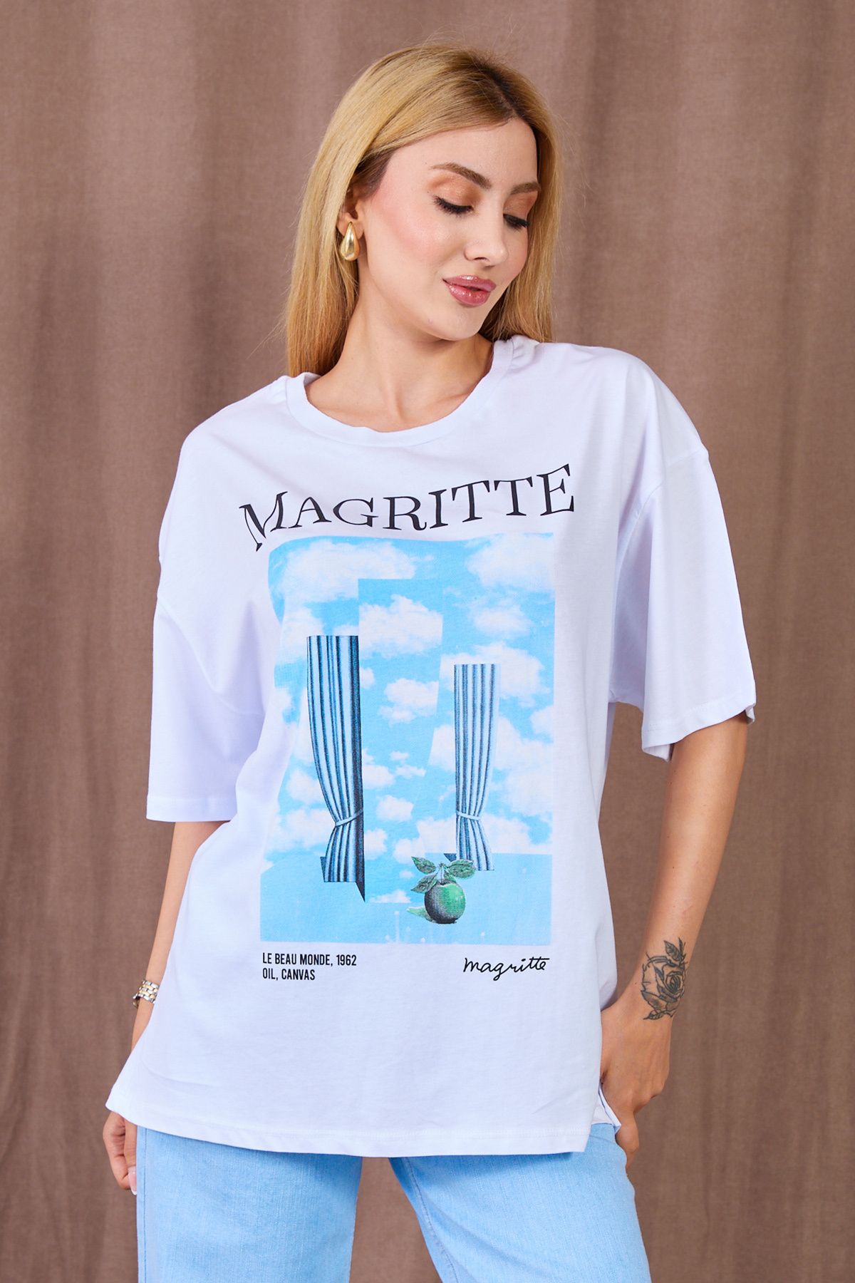 DPARİS Magritte Baskılı T-shirt