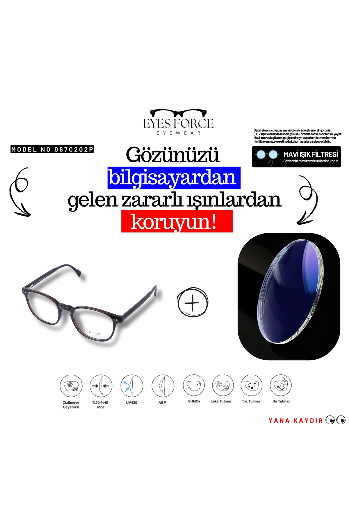 Eyes Force Bluecat Gözlük 067C