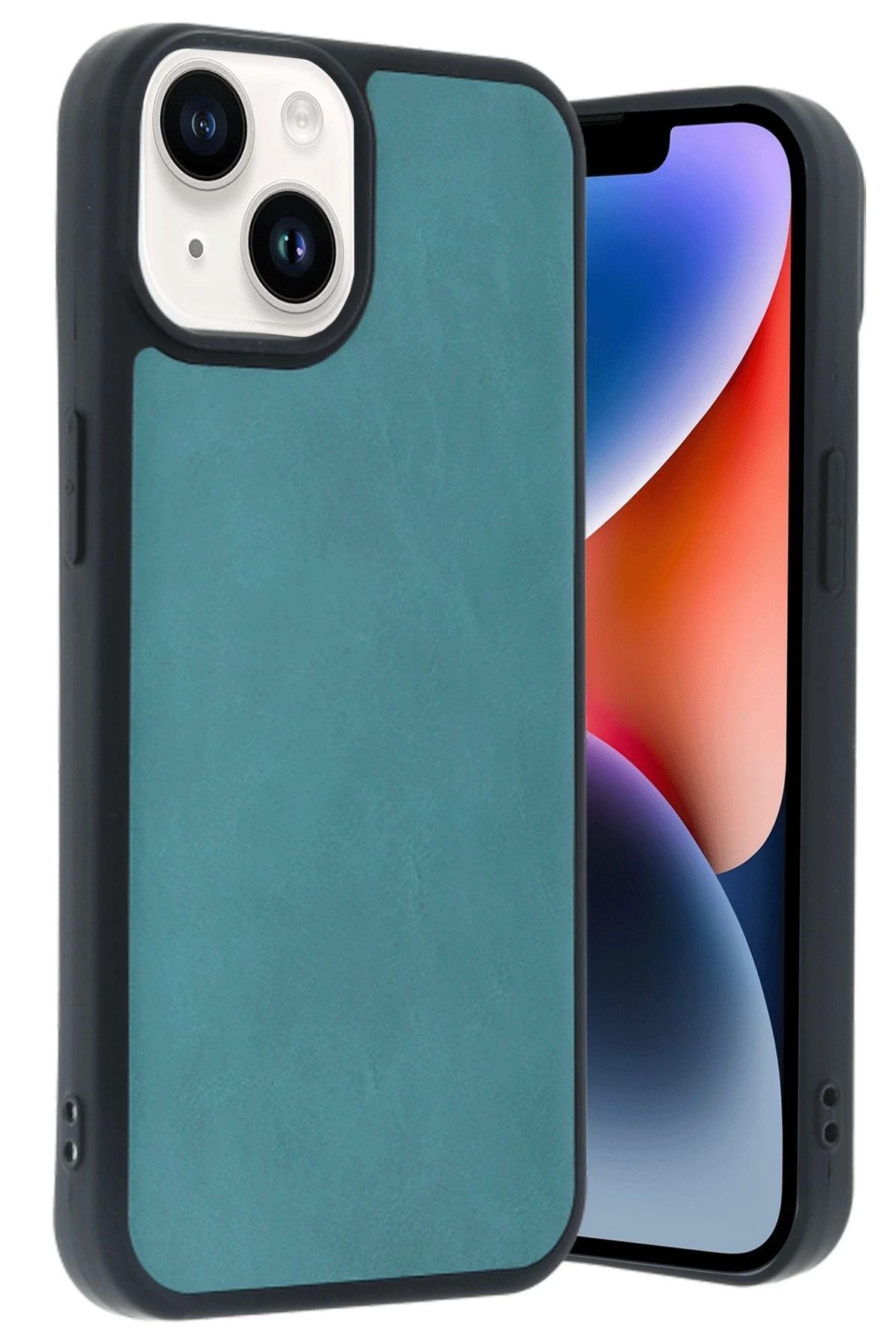 NewFace iPhone 14 Kılıf Aras Deri Kapak - Açık Yeşil MRAYD