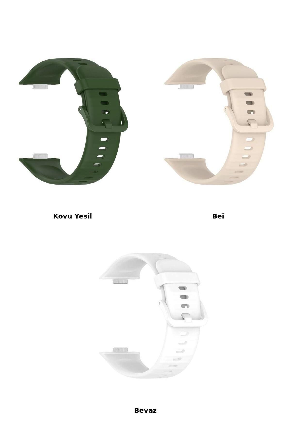 Alstrap Huawei Watch Fit 3 Uyumlu 3'lü Silikon Kordon Seti
