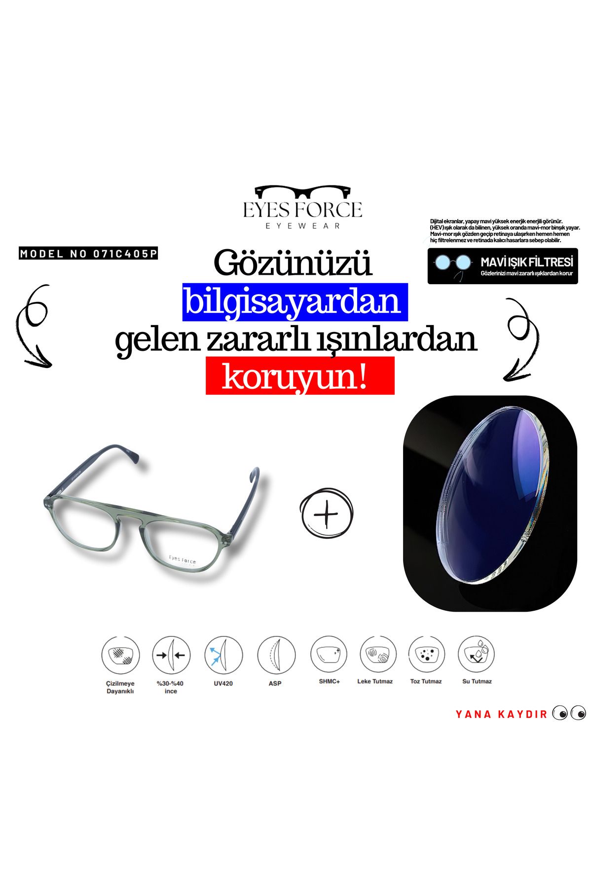 Eyes Force Bluecat Gözlük 071C