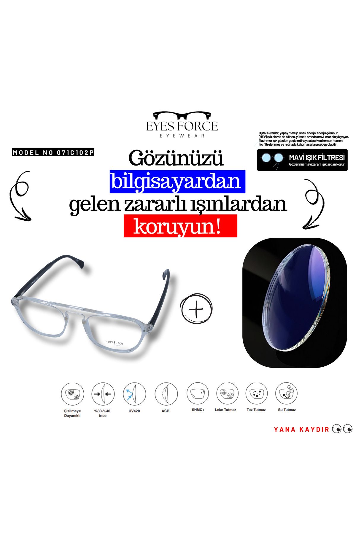 Eyes Force Bluecat Gözlük 071C