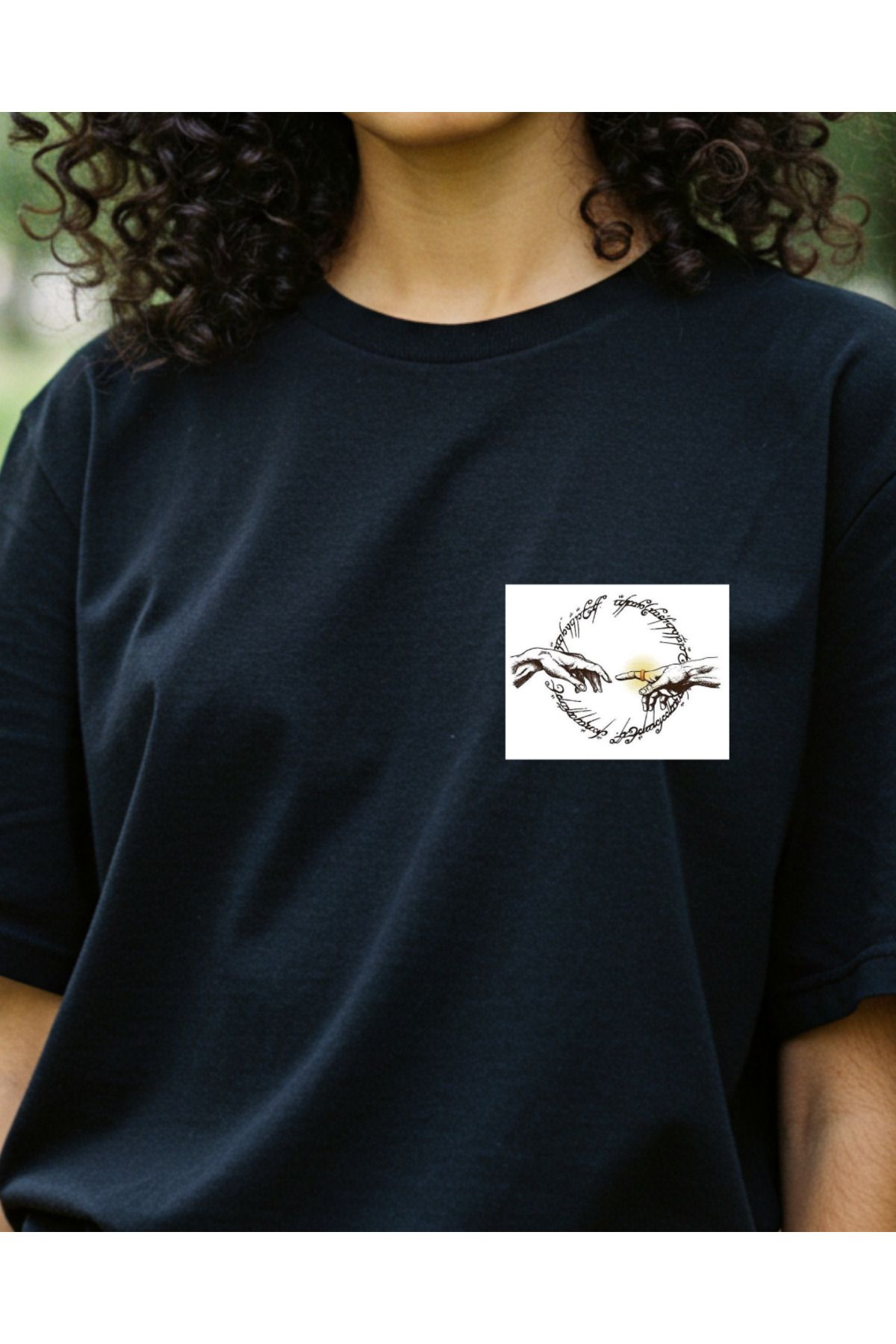 Ebiidesign Yüzük Tasarımlı Baskılı T-Shirt
